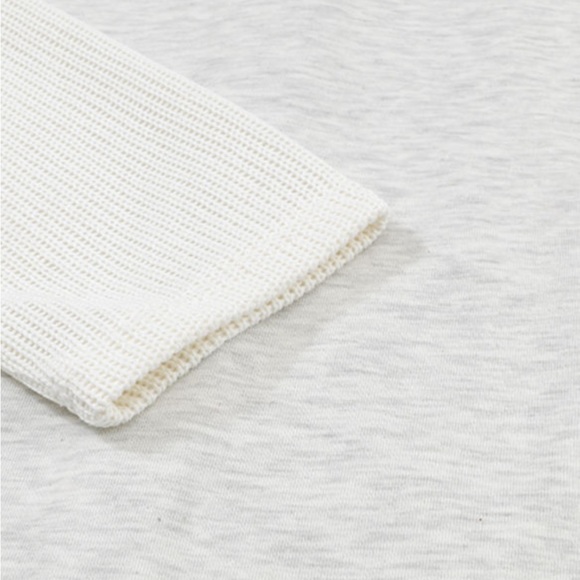 Y2K Jersey Sweater Sleeve Gray Button Up Knitted Long Sleeve - Picture 13 of 14